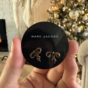 Marc Jacobs Black and Gold Bow Earrings